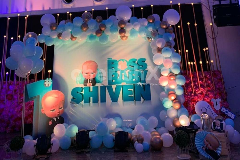 Boss baby theme backdrop decor
