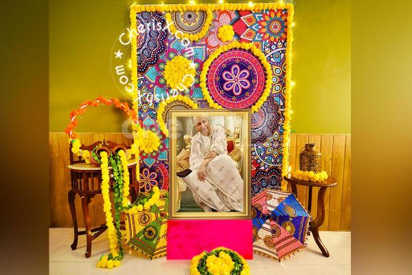 Mandala Backdrop Guru Ji Decoration