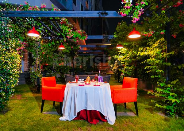 Celebrate your Anniversary or Partner's Birthday with outdoor candlelight dinner in Gurgaon