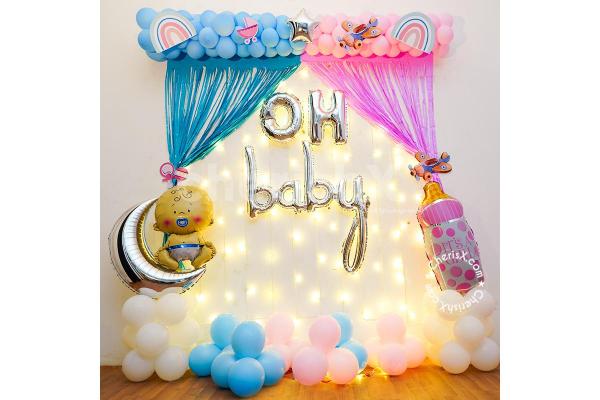 Welcome baby boy baby shower theme party decorations set garland backd –  PartyAccessories.pk