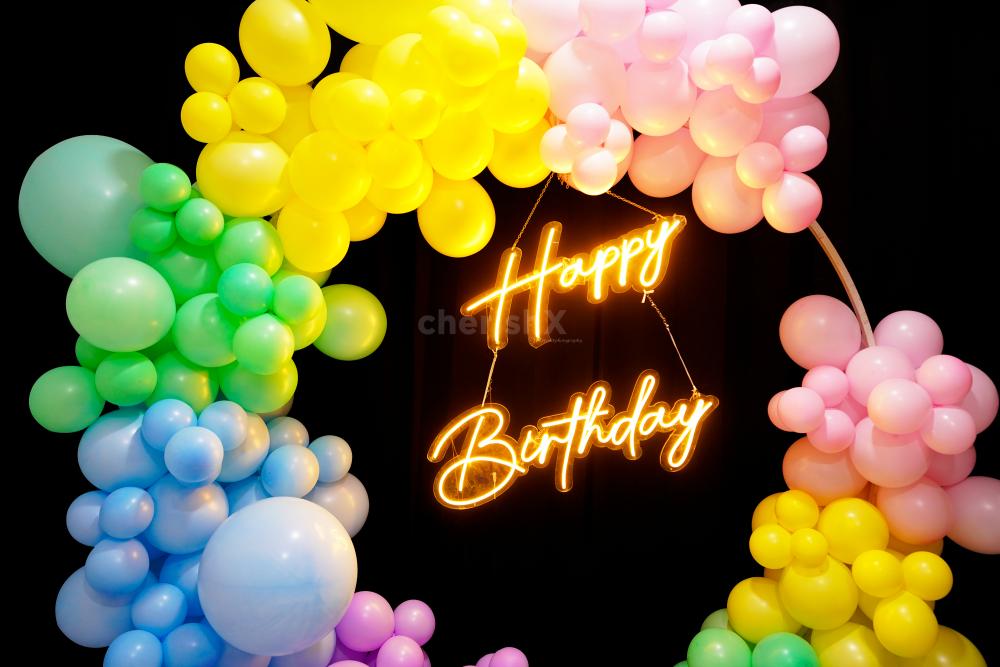 Illuminate the room with our colourful LED lights, adding a fun and festive touch to your loved one's birthday.