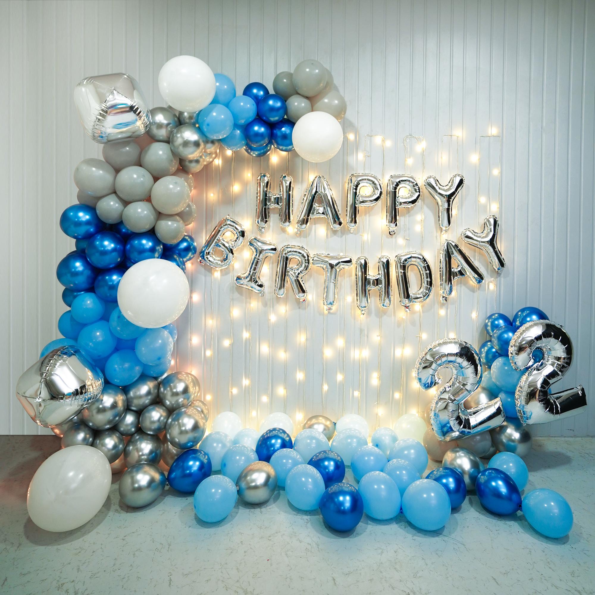 Exquisite Blue Bliss Birthday Bash Decoration Set-up | Jaipur