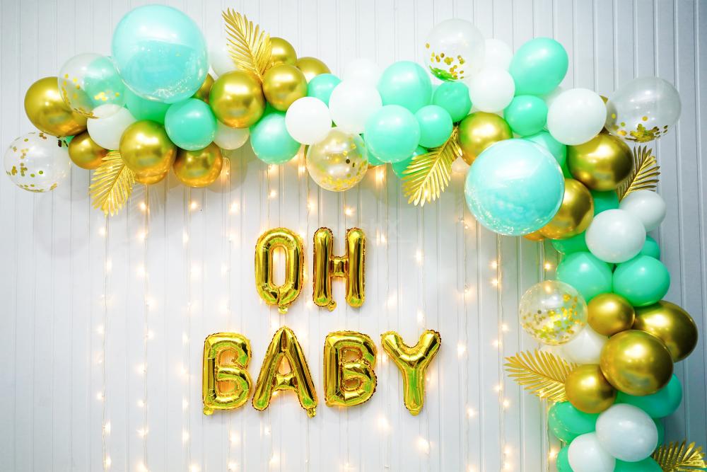 Golden Green Baby Shower Decoration aims to create a whimsical and magical ambience, where guests can come together to celebrate the joyous occasion.