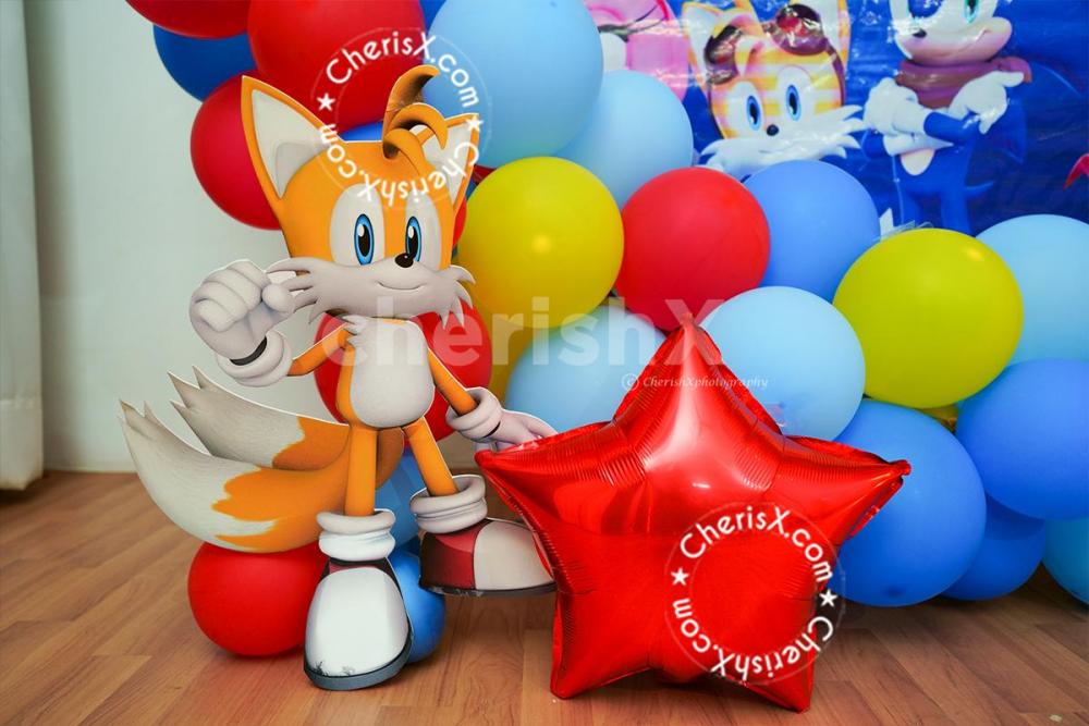 Sonic Birthday Party Decorate Cartoon Balloons Children Toys Gifts