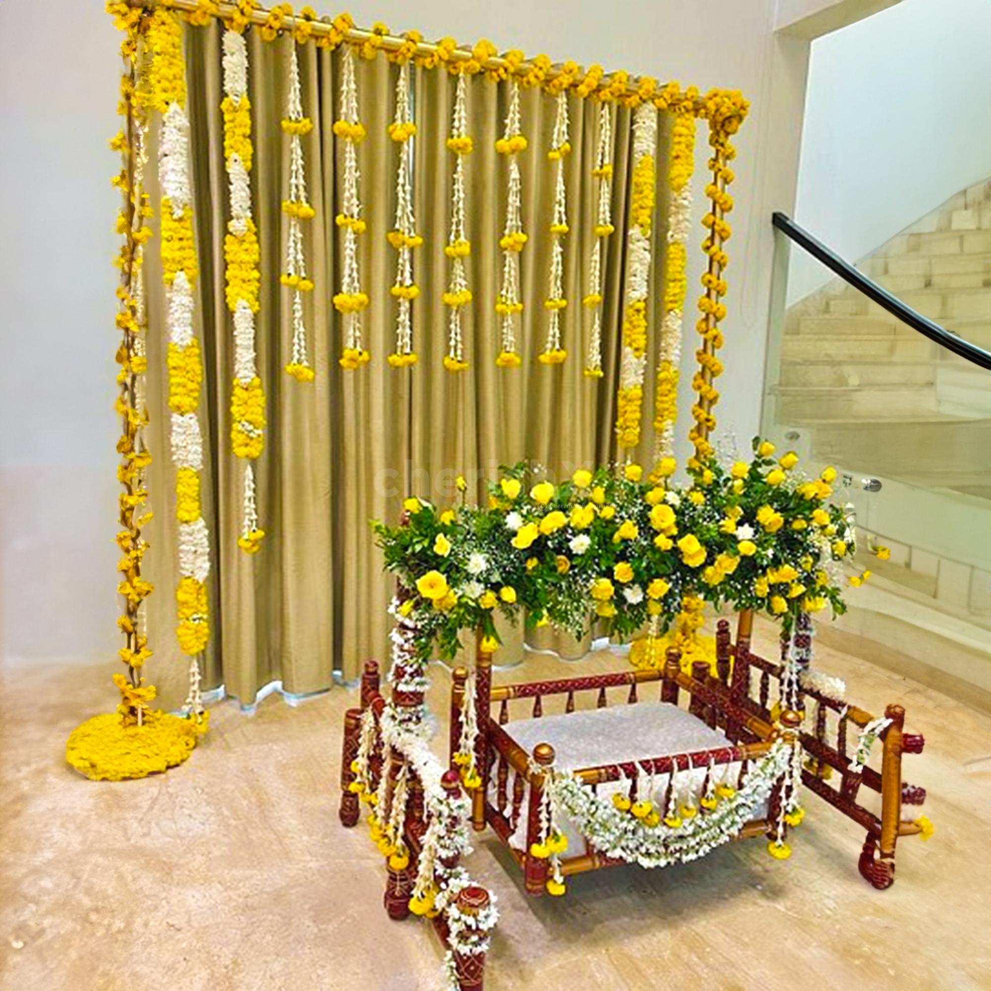 A Perfect Classy Naming Ceremony With Our Flower Decoration At Home