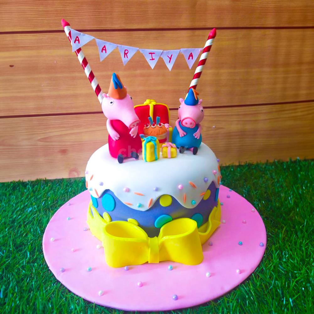 12 Cute Peppa Pig Birthday Cake Designs - Recommend.my