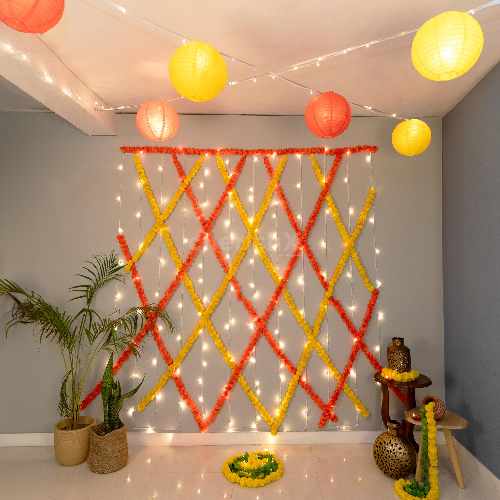 Celebrate Diwali with Festive Flower and Lantern Decoration at home |  Bangalore