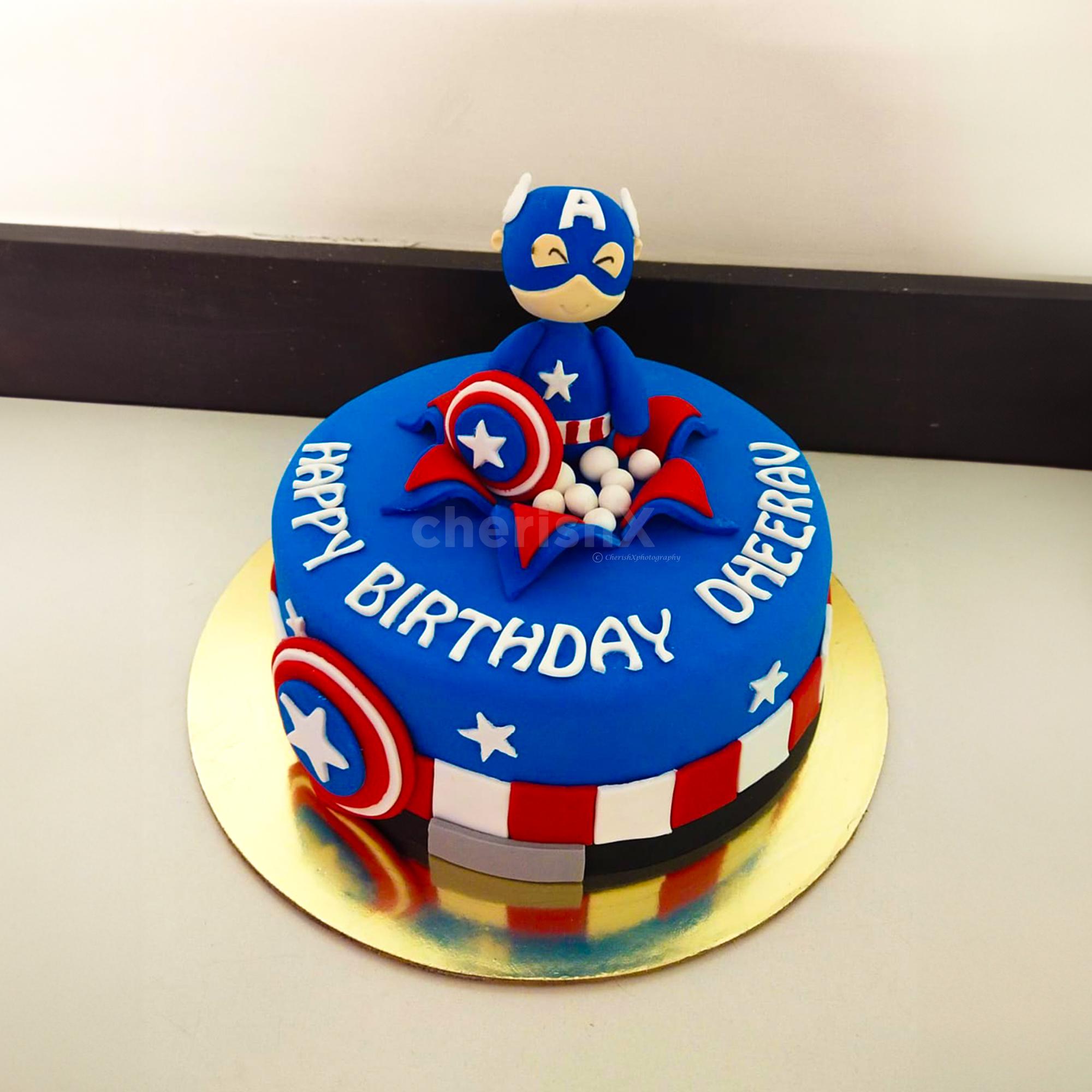 Captain America Cake | Cake covered in smoothed buttercream … | Flickr