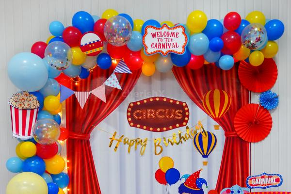 Circus Skyline Balloon Decorations for Your Kid's Birthday Party | Mumbai