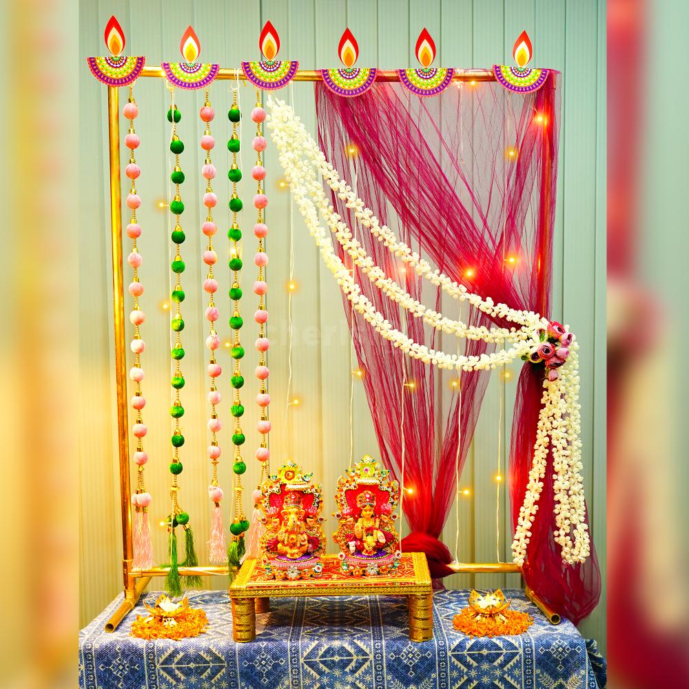 Make Your Diwali Pooja Extra Special with a DIY Divine Decor Backdrop ...