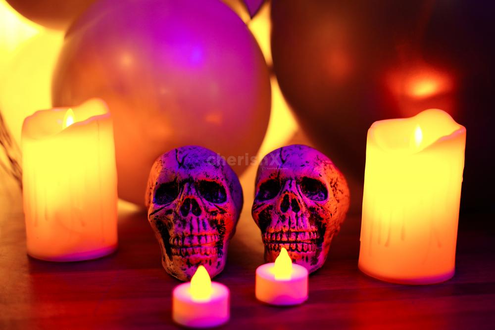 Scary Face LED Candle - Decoration 